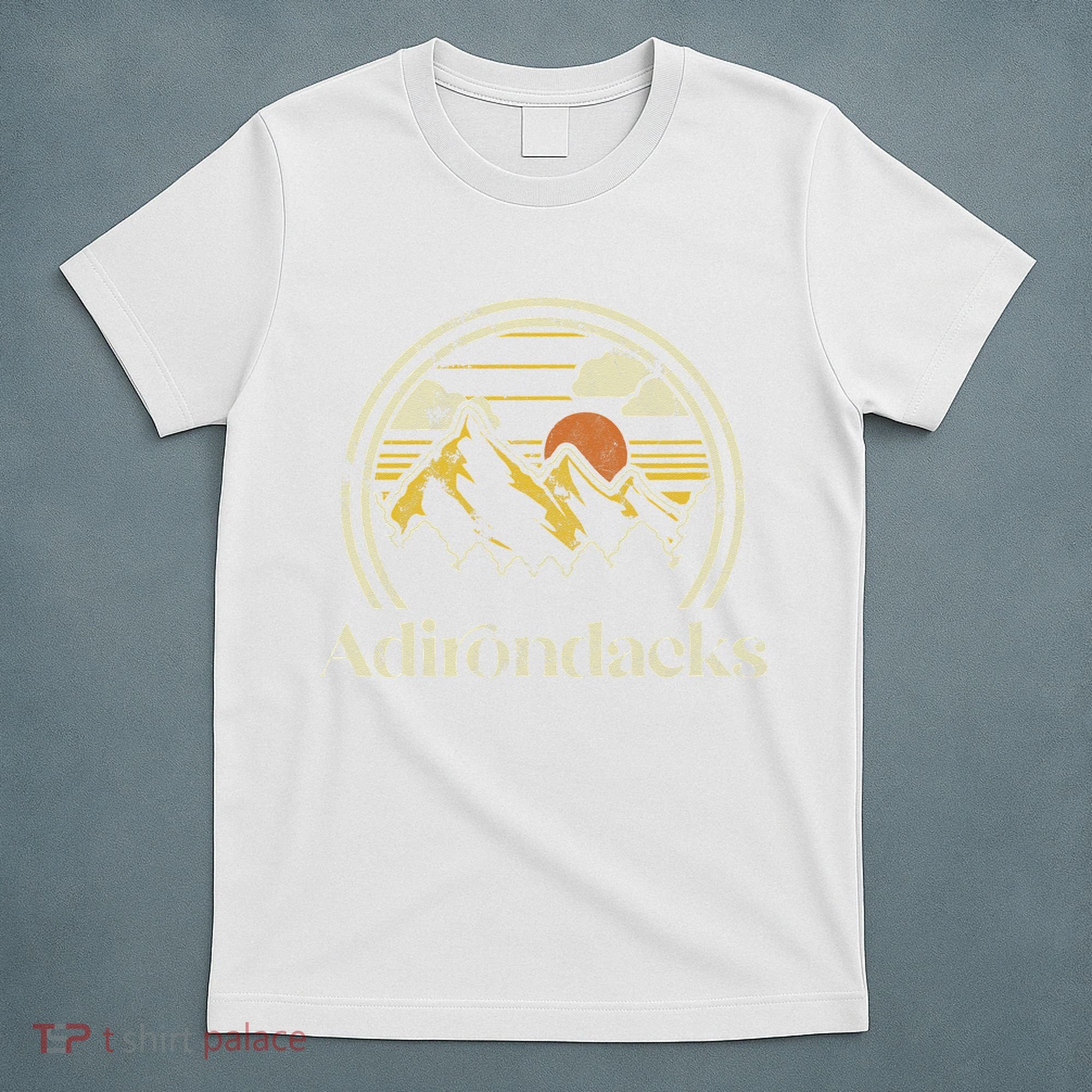 Adirondacks Mountains New York Vintage Hiking Camp Retro T-Shirt