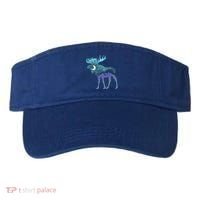 Artistic Moose Night Sky Moon And Stars Retro Graphic Cute Gift Visor thumb 0