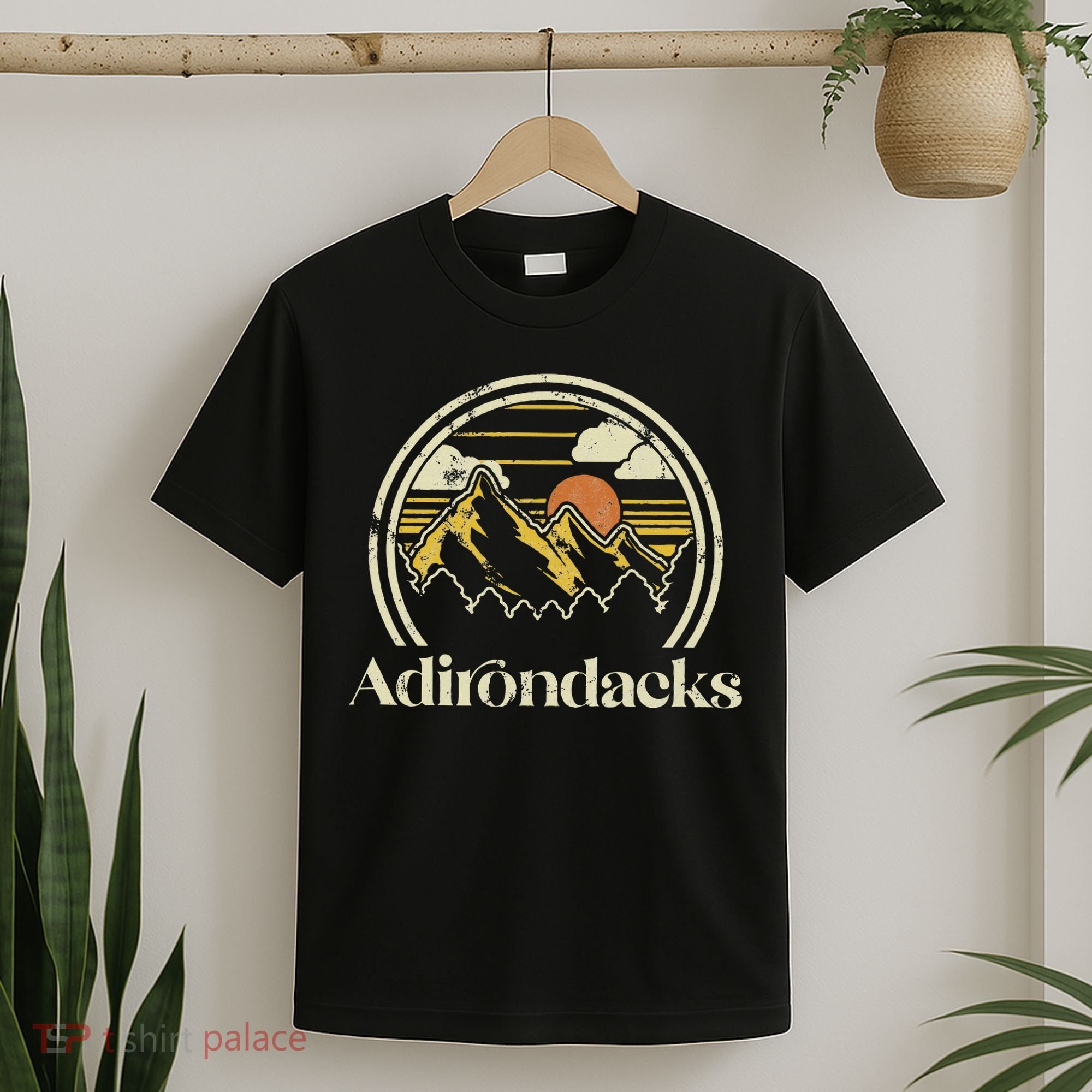 Adirondacks Mountains New York Vintage Hiking Camp Retro T-Shirt