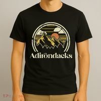 Adirondacks Mountains New York Vintage Hiking Camp Retro T-Shirt thumb 3