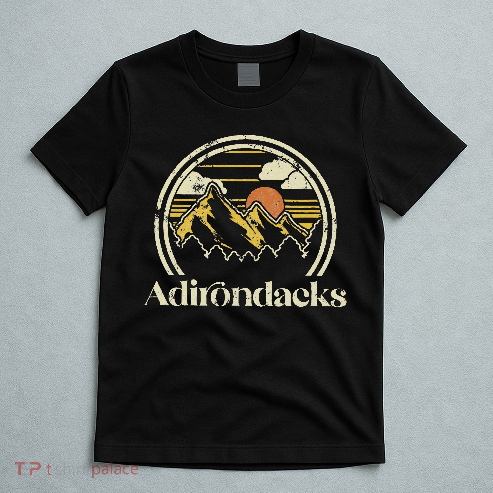 Adirondacks Mountains New York Vintage Hiking Camp Retro T-Shirt