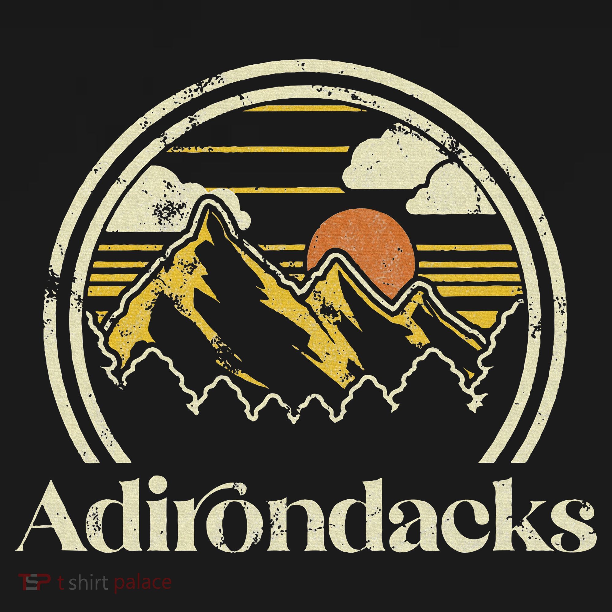 Adirondacks Mountains New York Vintage Hiking Camp Retro T-Shirt