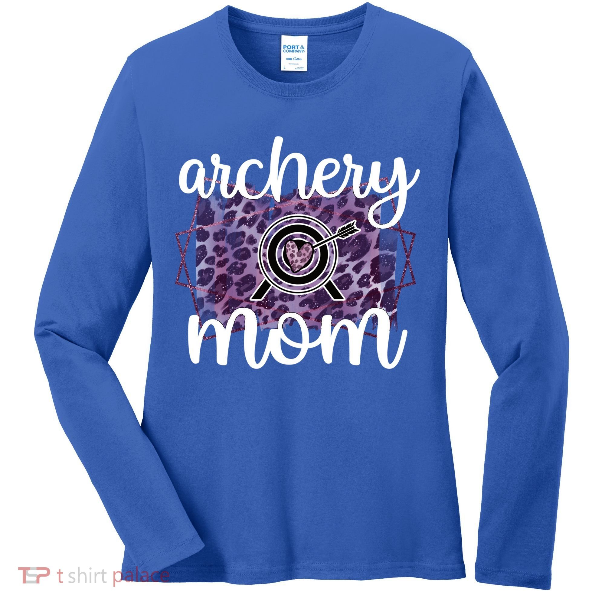 Archery Mom Of An Archer Mama Archery Mother Funny Gift Women's Long Sleeve Shirt