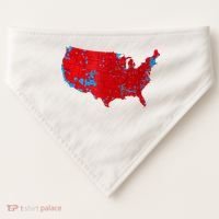 Accurate Map Of 2024 Election Results USA-Made Doggie Bandana thumb 0
