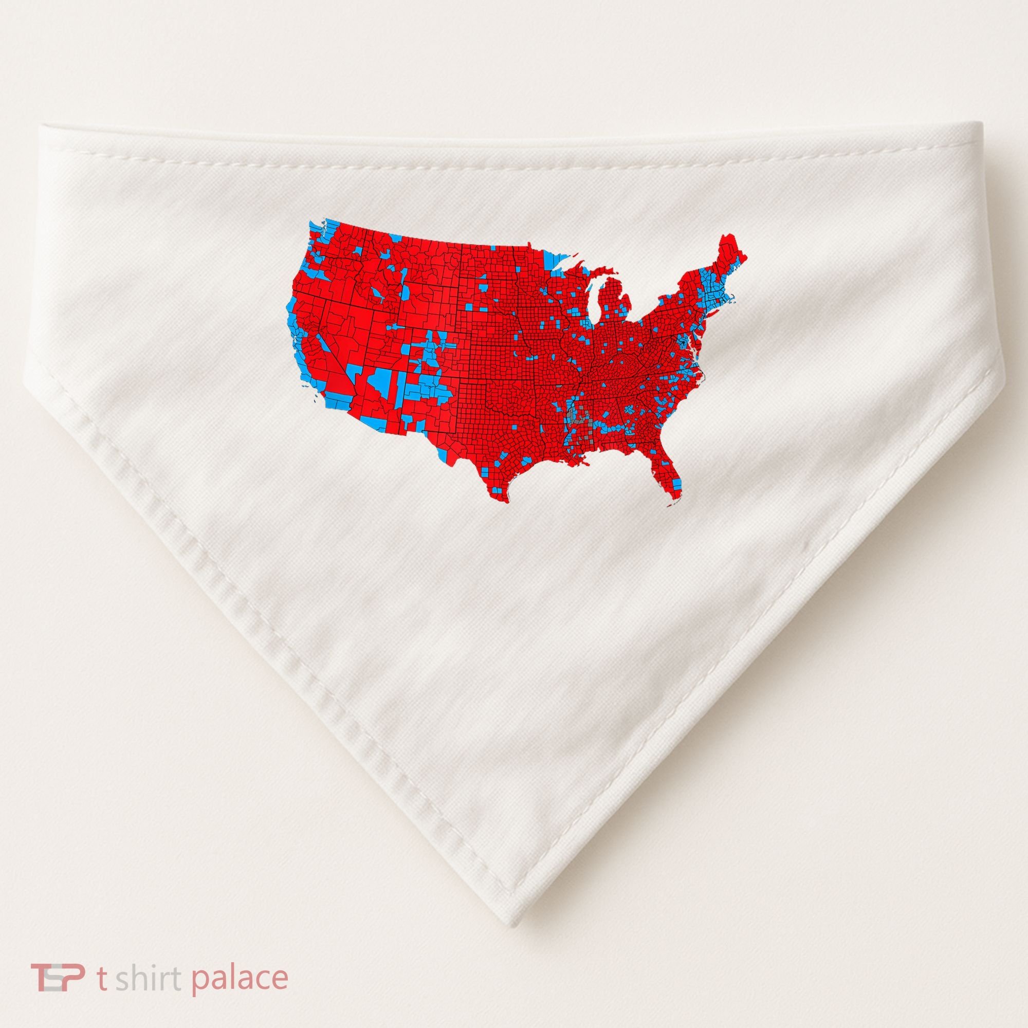Accurate Map Of 2024 Election Results USA-Made Doggie Bandana