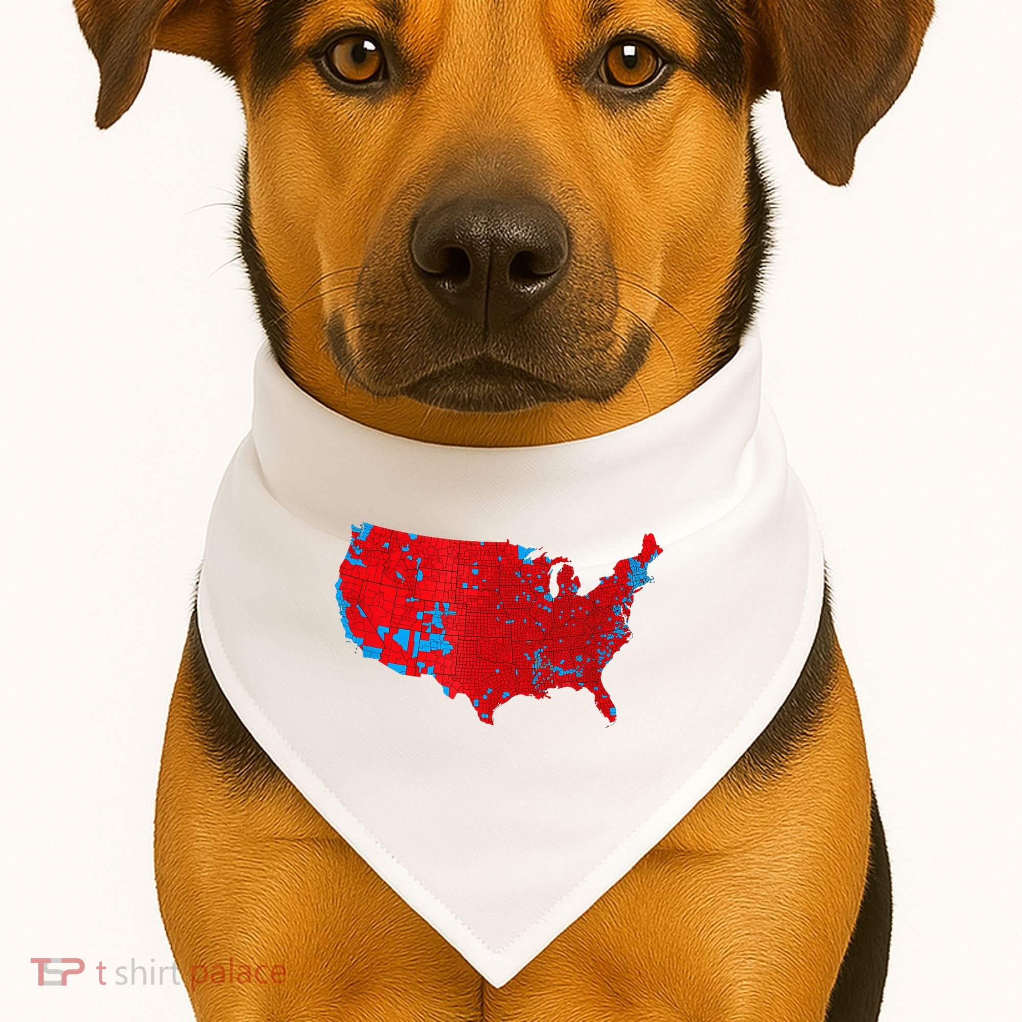 Accurate Map Of 2024 Election Results USA-Made Doggie Bandana