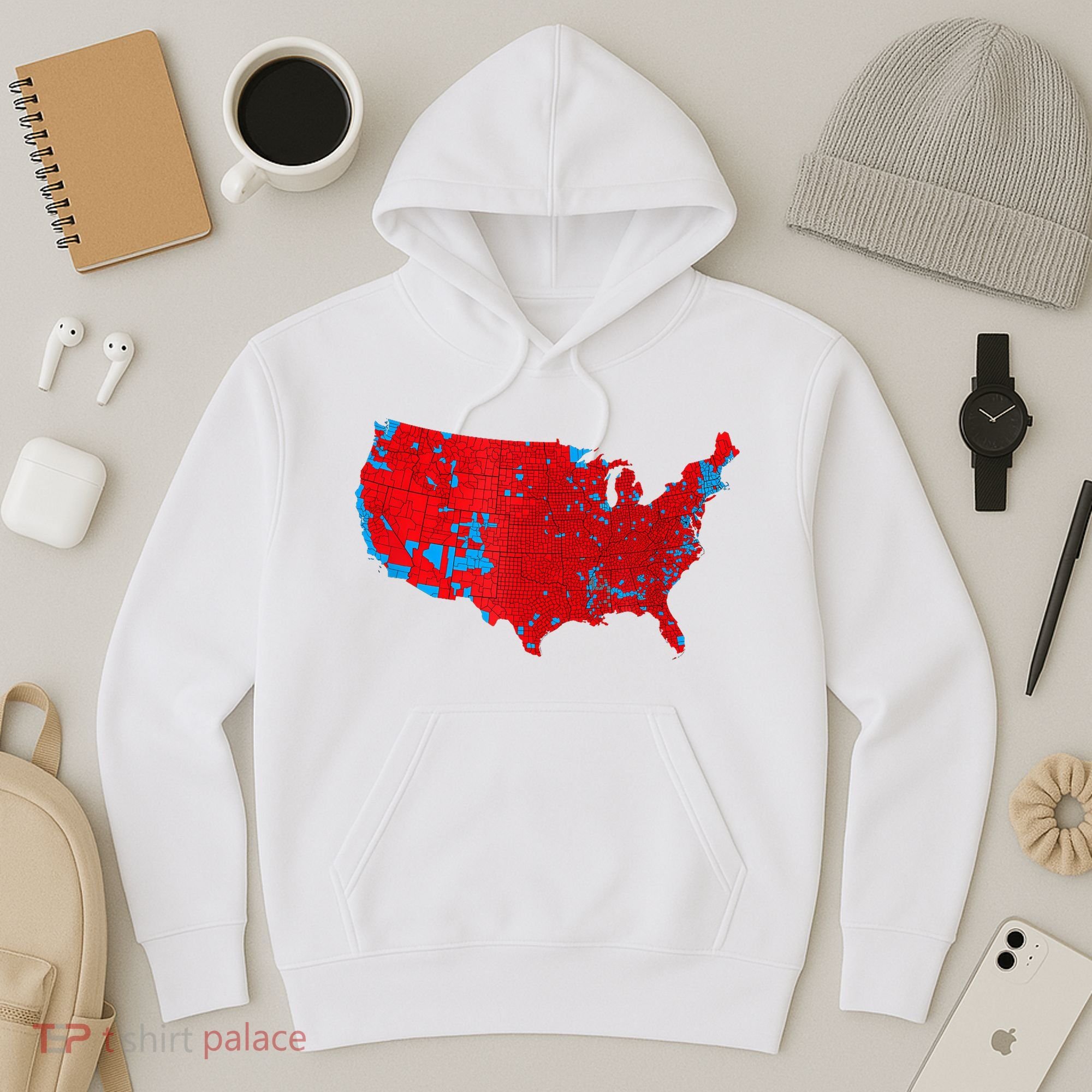Accurate Map Of 2024 Election Results Hoodie