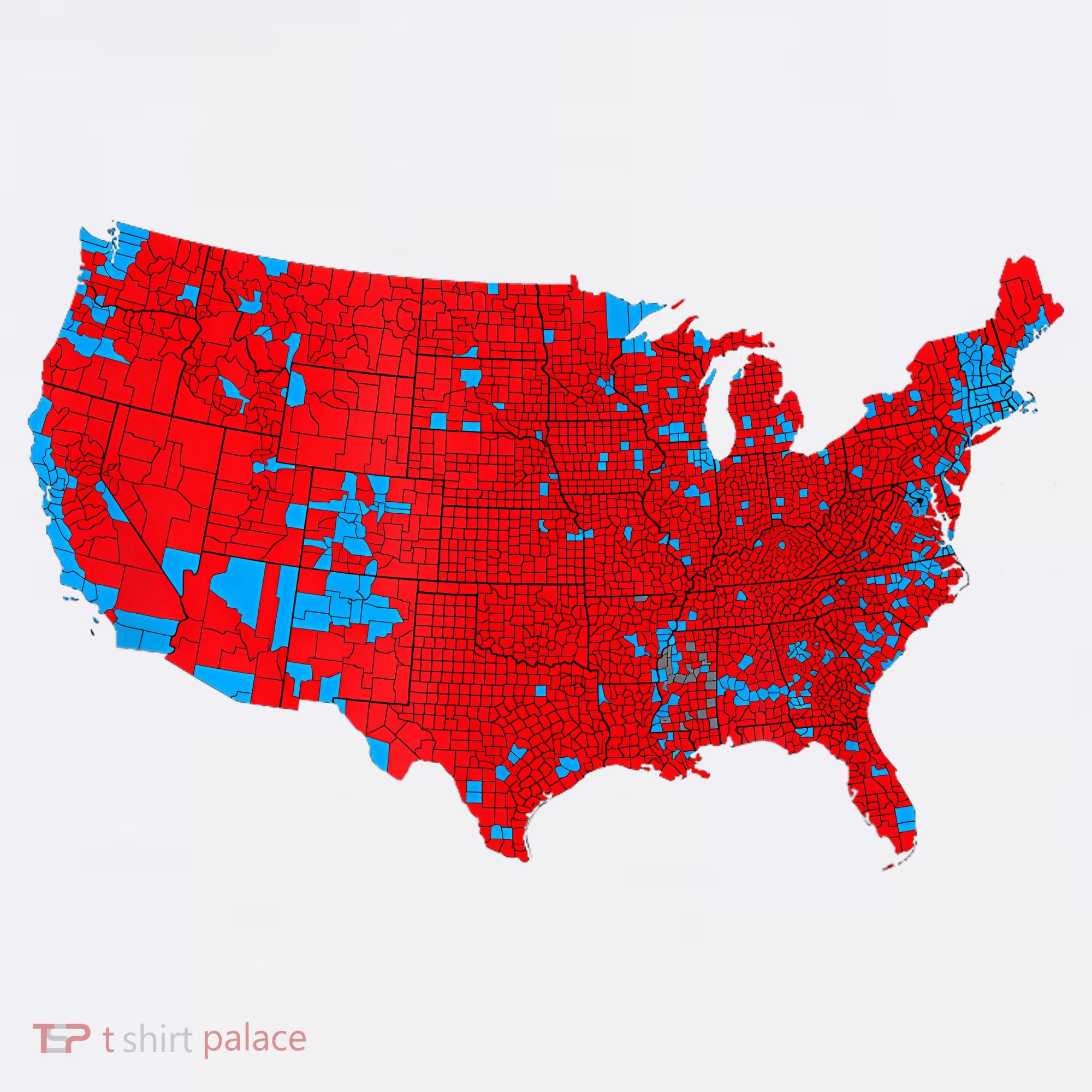 Accurate Map Of 2024 Election Results T-Shirt