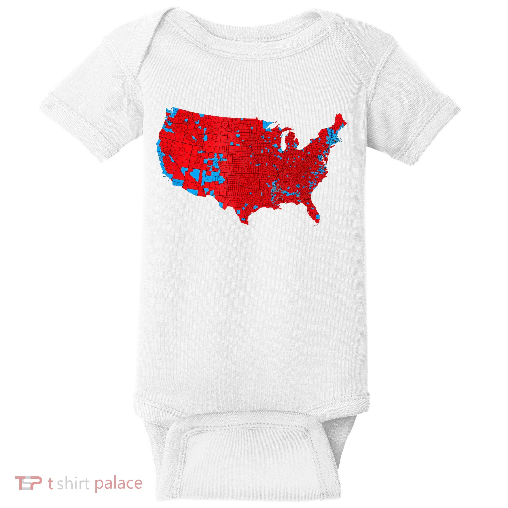 Accurate Map Of 2024 Election Results Baby Bodysuit