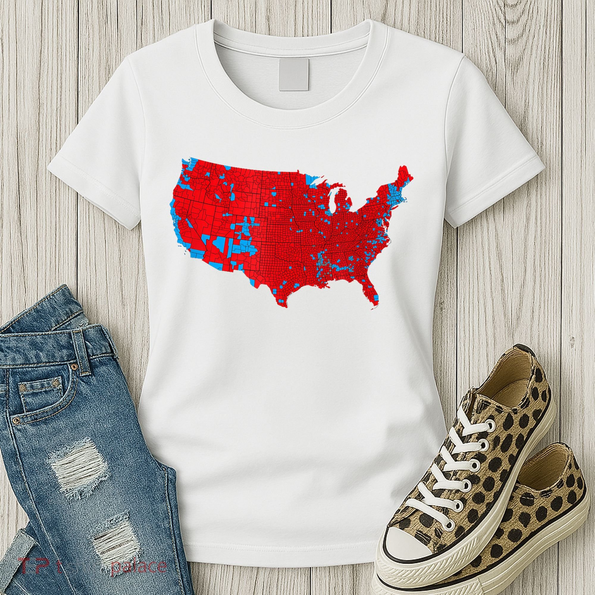 Accurate Map Of 2024 Election Results Women's T-Shirt