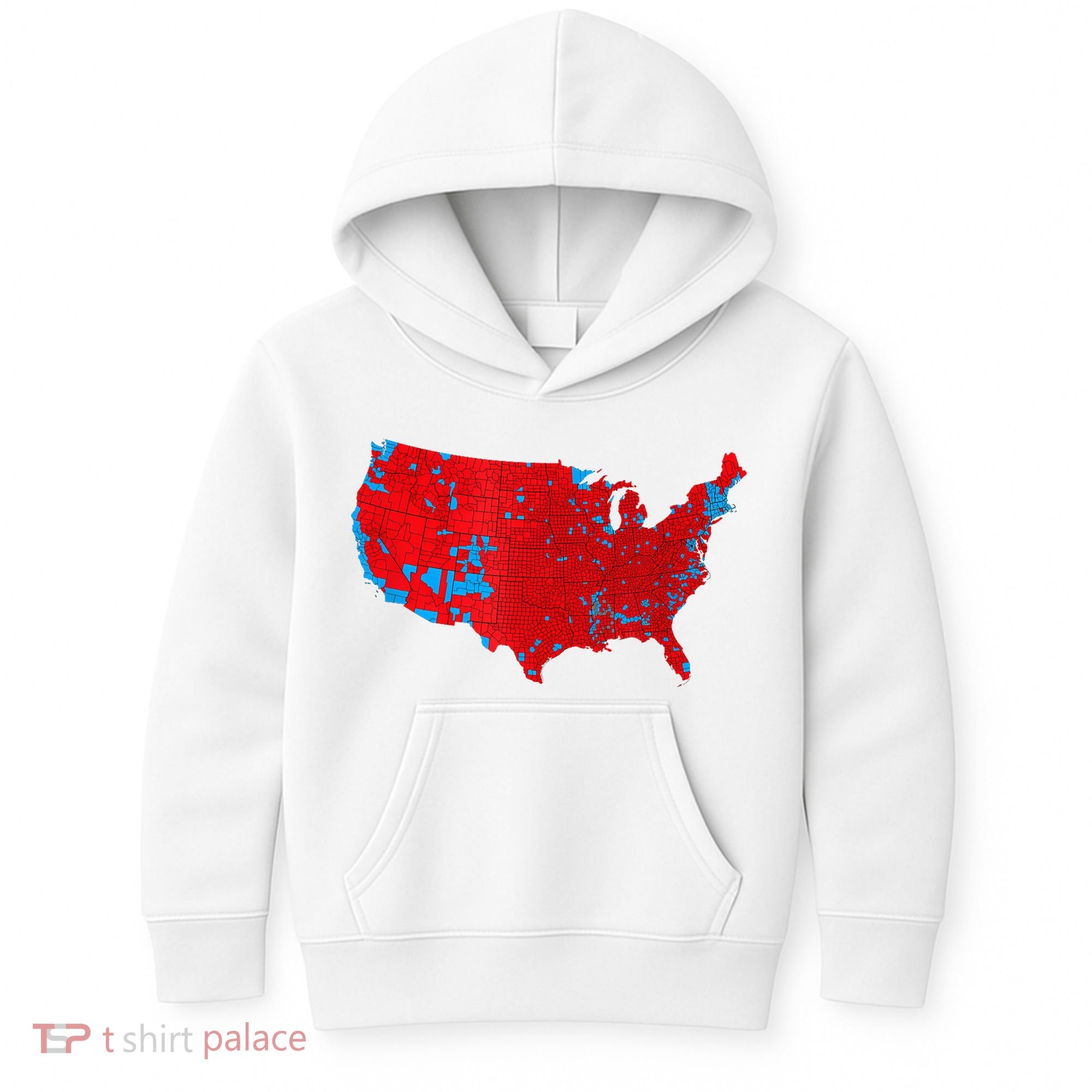 Accurate Map Of 2024 Election Results Kids Hoodie