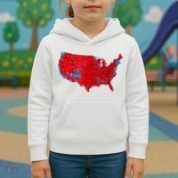 Accurate Map Of 2024 Election Results Kids Hoodie thumb 3