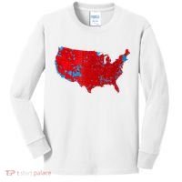 Accurate Map Of 2024 Election Results Kids Long Sleeve Shirt thumb 0