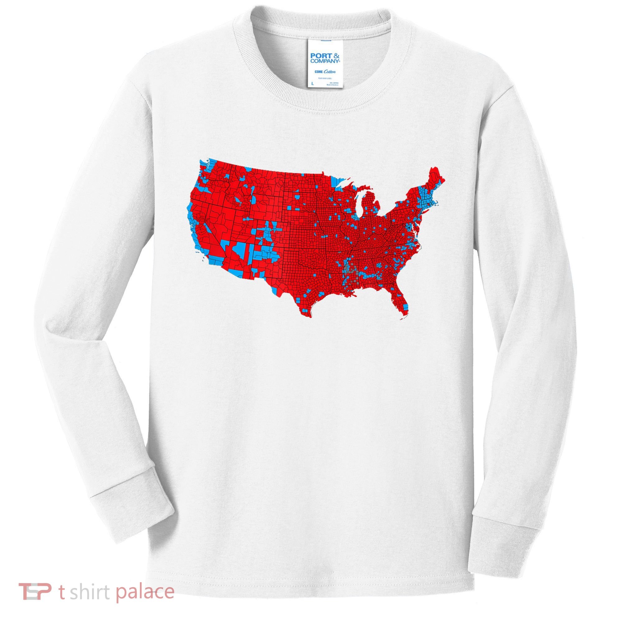 Accurate Map Of 2024 Election Results Kids Long Sleeve Shirt