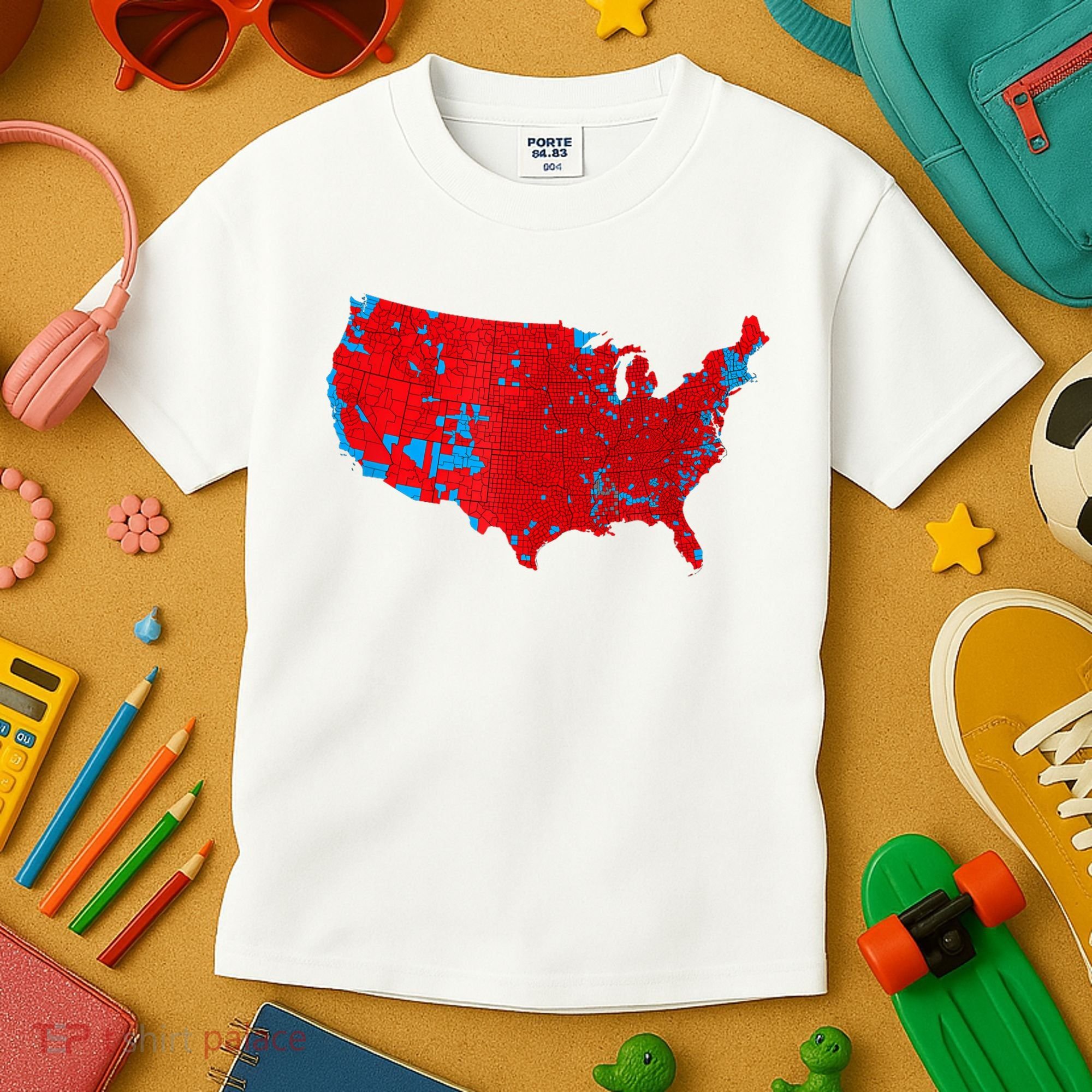 Accurate Map Of 2024 Election Results Kids T-Shirt