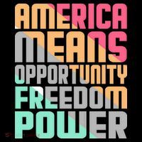 America Means Opportunity Freedom Power Coffee Mug thumb 5