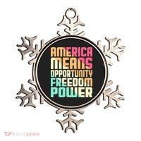 America Means Opportunity Freedom Power Ornament thumb 0