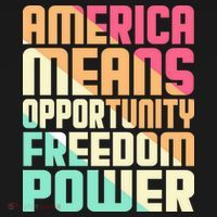 America Means Opportunity Freedom Power Ornament thumb 1
