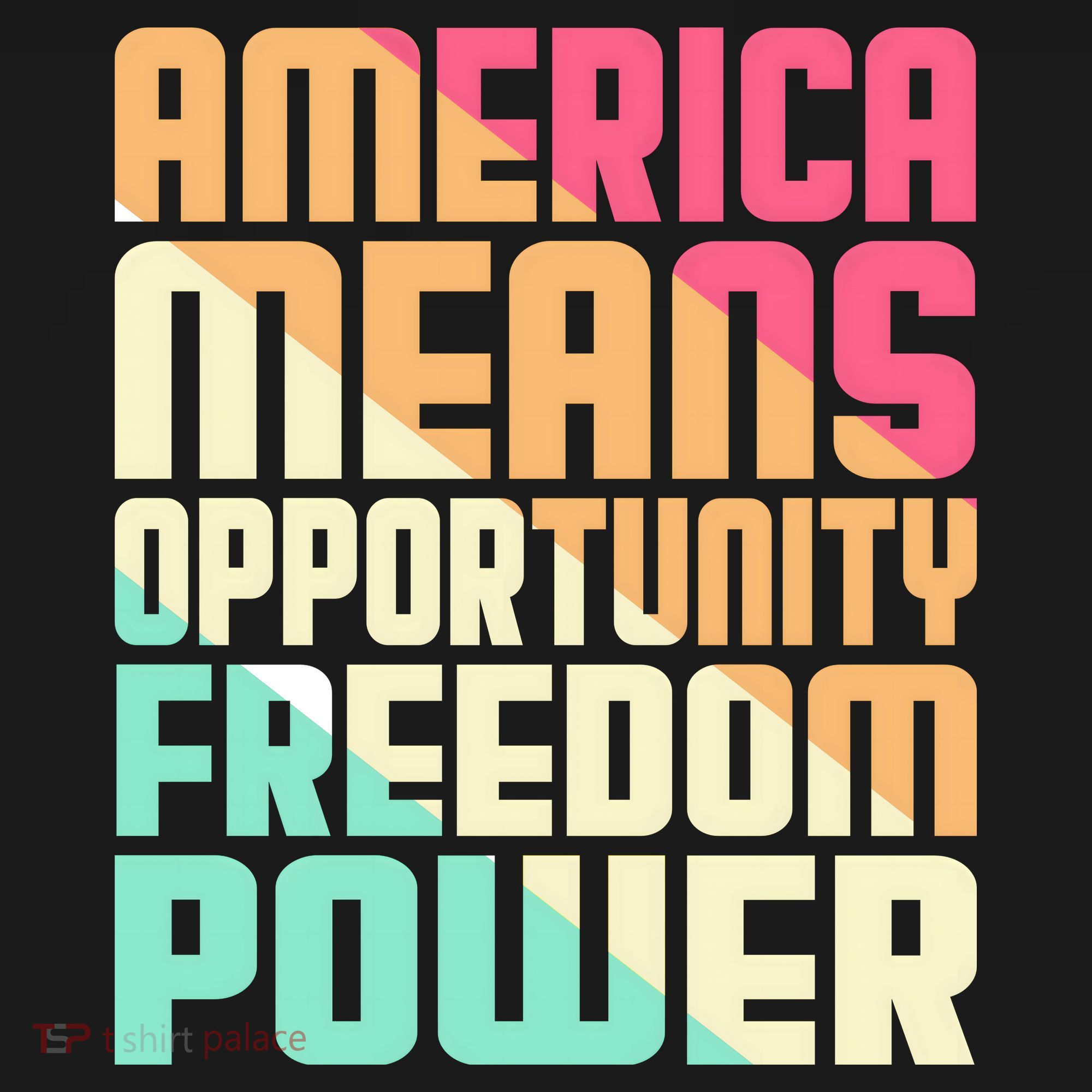 America Means Opportunity Freedom Power Ornament