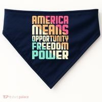 America Means Opportunity Freedom Power USA-Made Doggie Bandana thumb 0
