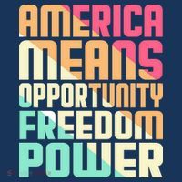 America Means Opportunity Freedom Power Women's Hoodie thumb 2