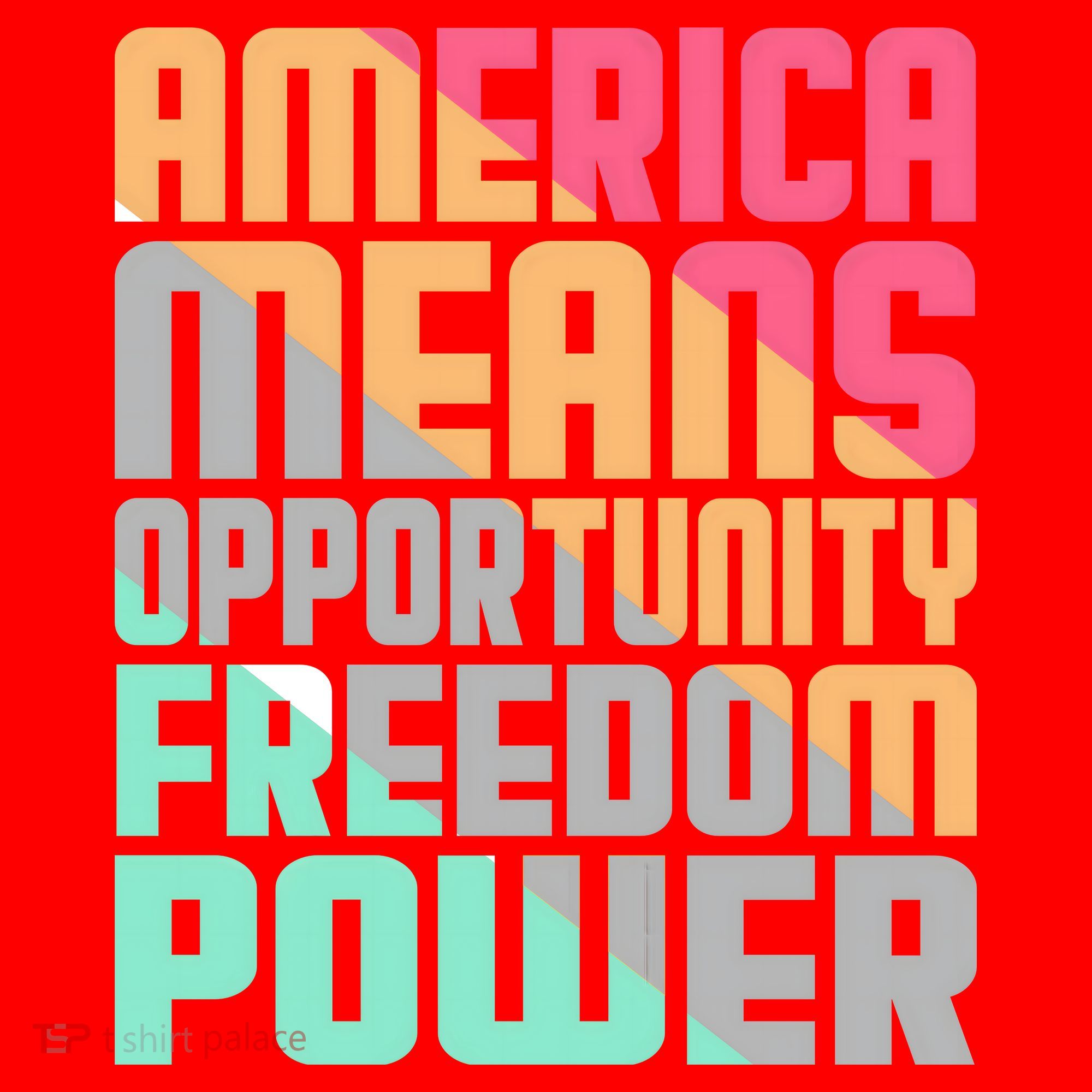 America Means Opportunity Freedom Power Santa Hat
