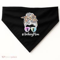 Archery Mom Of An Archer Mama Messy Bun Archery Mother Gift USA-Made Doggie Bandana thumb 0