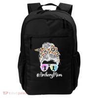Archery Mom Of An Archer Mama Messy Bun Archery Mother Gift Backpack thumb 0