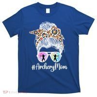 Archery Mom Of An Archer Mama Messy Bun Archery Mother Gift T-Shirt thumb 0