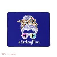 Archery Mom Of An Archer Mama Messy Bun Archery Mother Gift Mousepad thumb 0