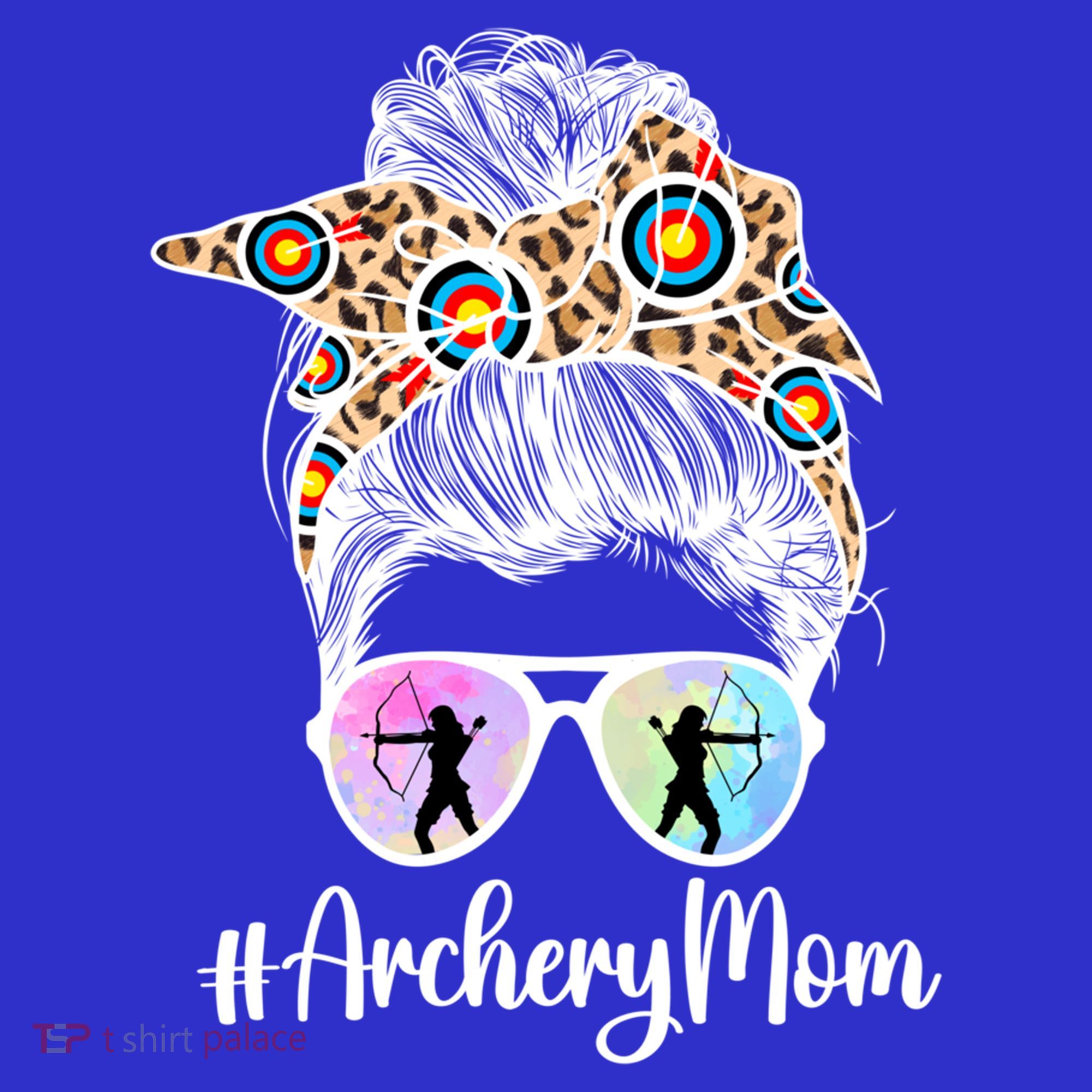 Archery Mom Of An Archer Mama Messy Bun Archery Mother Gift Mousepad