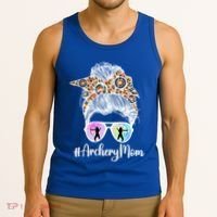 Archery Mom Of An Archer Mama Messy Bun Archery Mother Gift Tank Top thumb 3