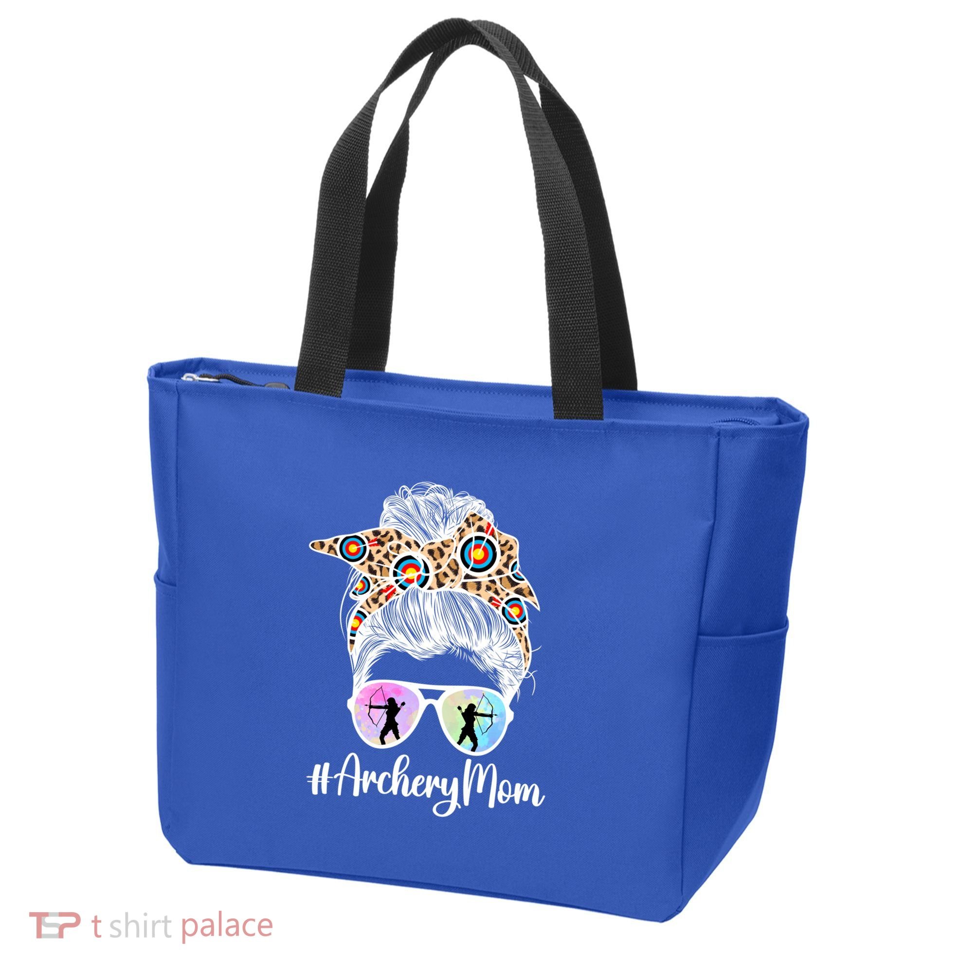 Archery Mom Of An Archer Mama Messy Bun Archery Mother Gift Tote Bag