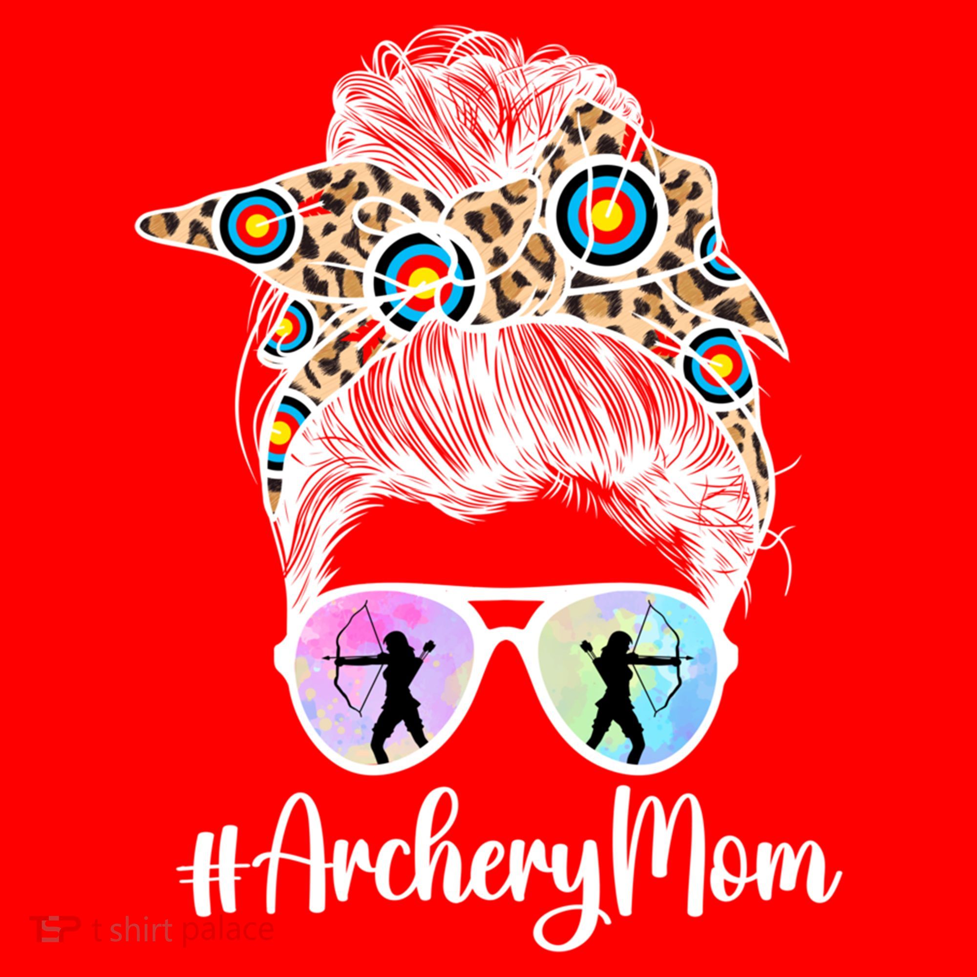 Archery Mom Of An Archer Mama Messy Bun Archery Mother Gift Santa Hat