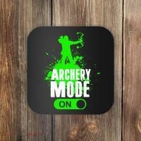 Archery Mode On Cool Hunting Bow Arrow Archer Coaster thumb 0