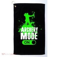 Archery Mode On Cool Hunting Bow Arrow Archer Golf Towel thumb 0