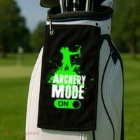 Archery Mode On Cool Hunting Bow Arrow Archer Golf Towel thumb 2