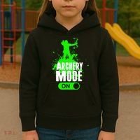 Archery Mode On Cool Hunting Bow Arrow Archer Kids Hoodie thumb 3