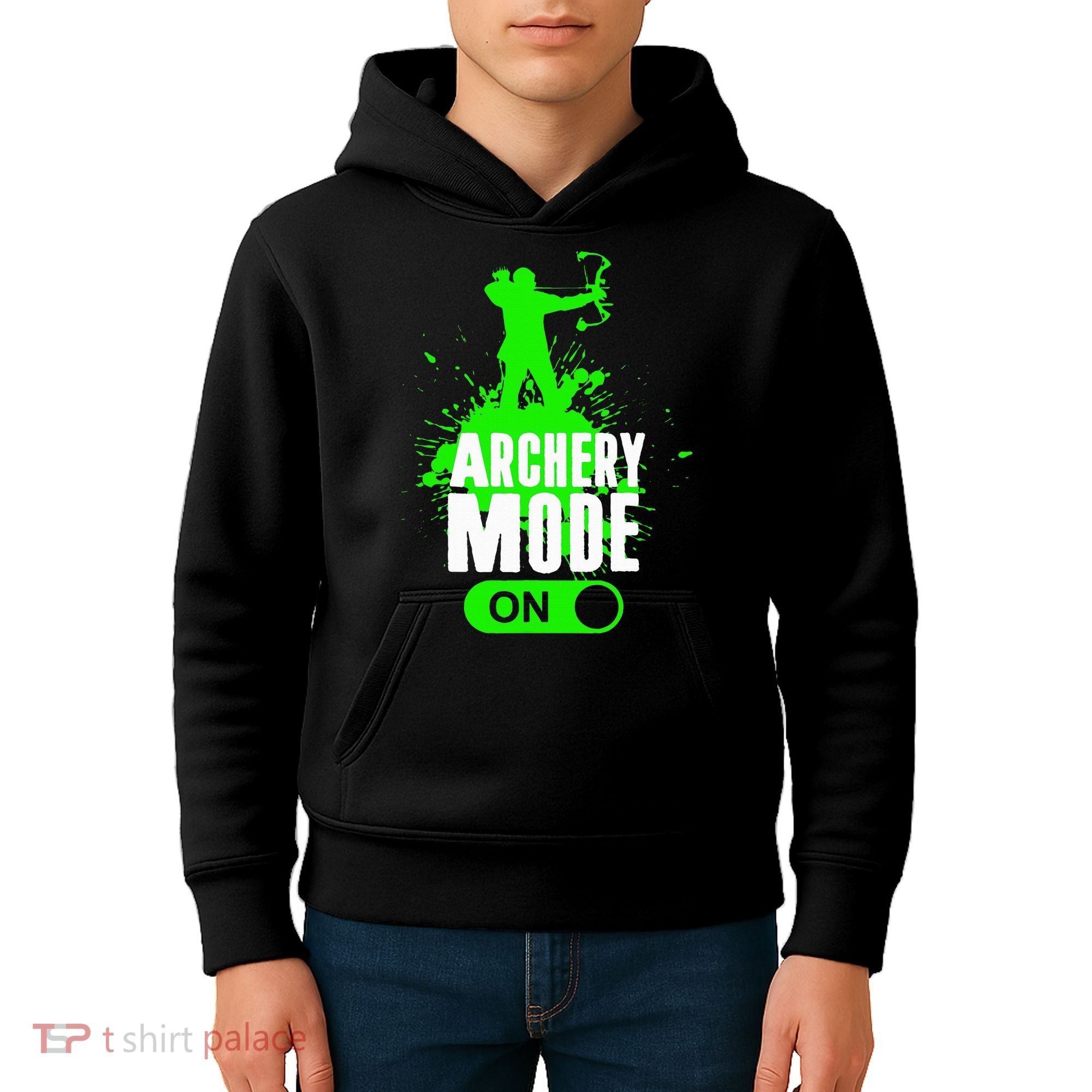 Archery Mode On Cool Hunting Bow Arrow Archer Kids Hoodie