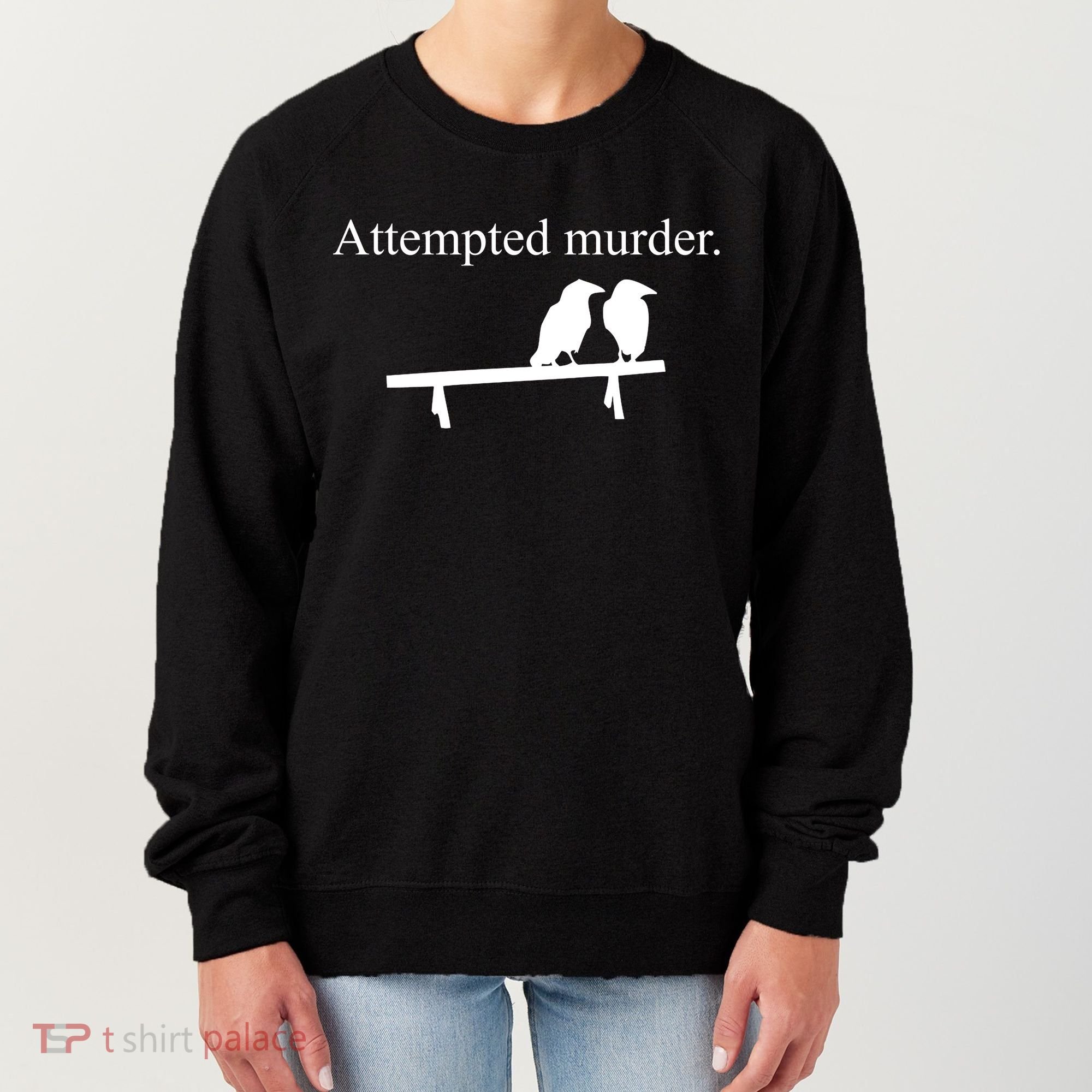 Attempted Murder Of Crows Funny Women's Sweatshirt