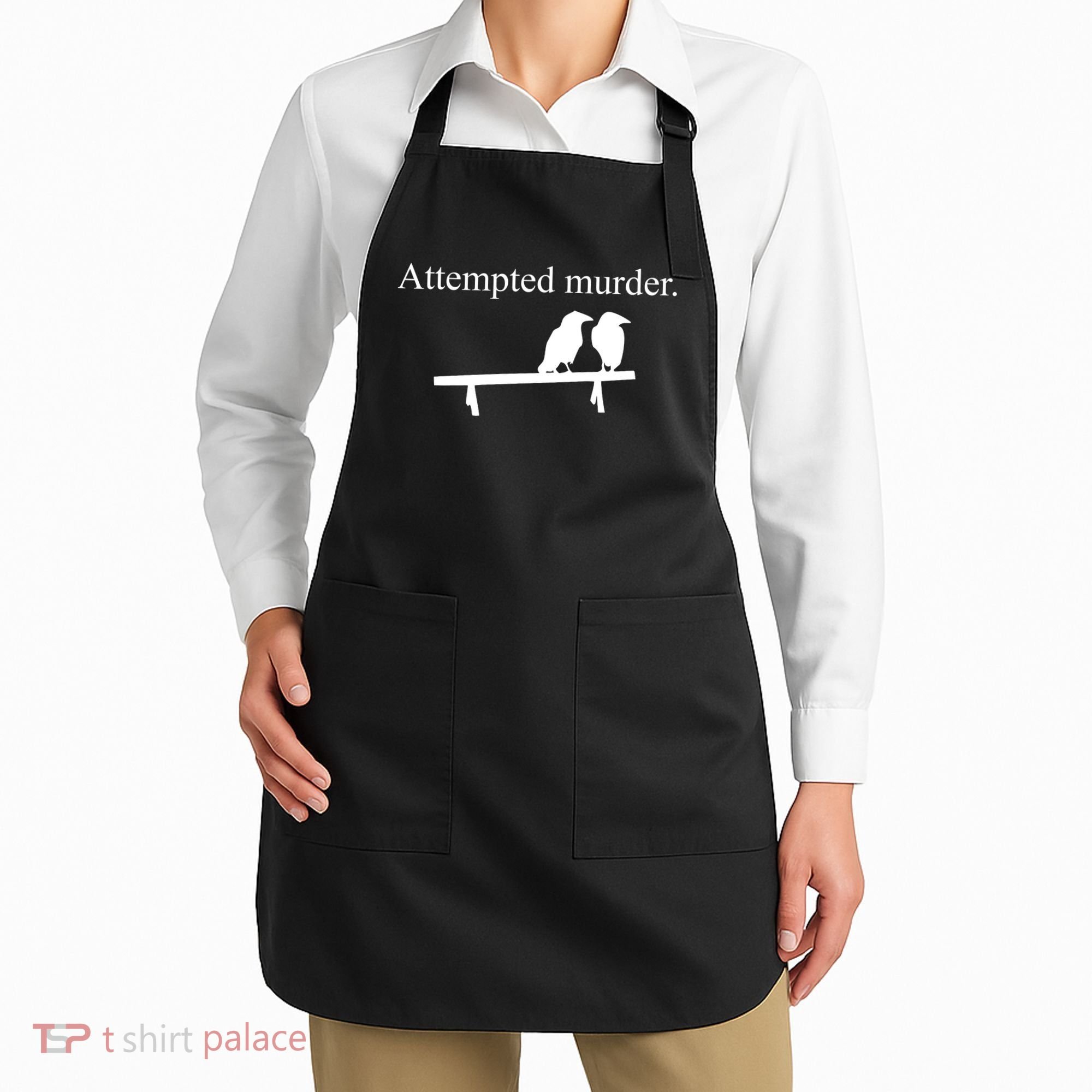 Attempted Murder Of Crows Funny Apron