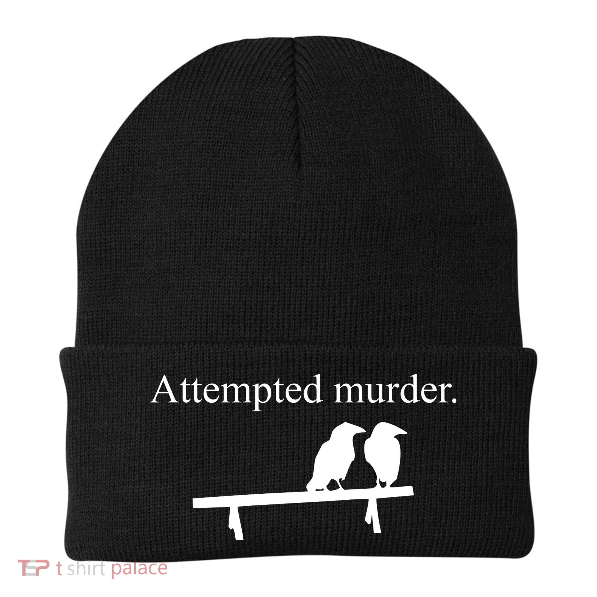 Attempted Murder Of Crows Funny Beanie