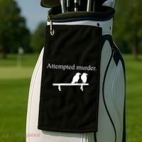 Attempted Murder Of Crows Funny Golf Towel thumb 2