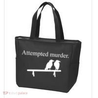 Attempted Murder Of Crows Funny Tote Bag thumb 3