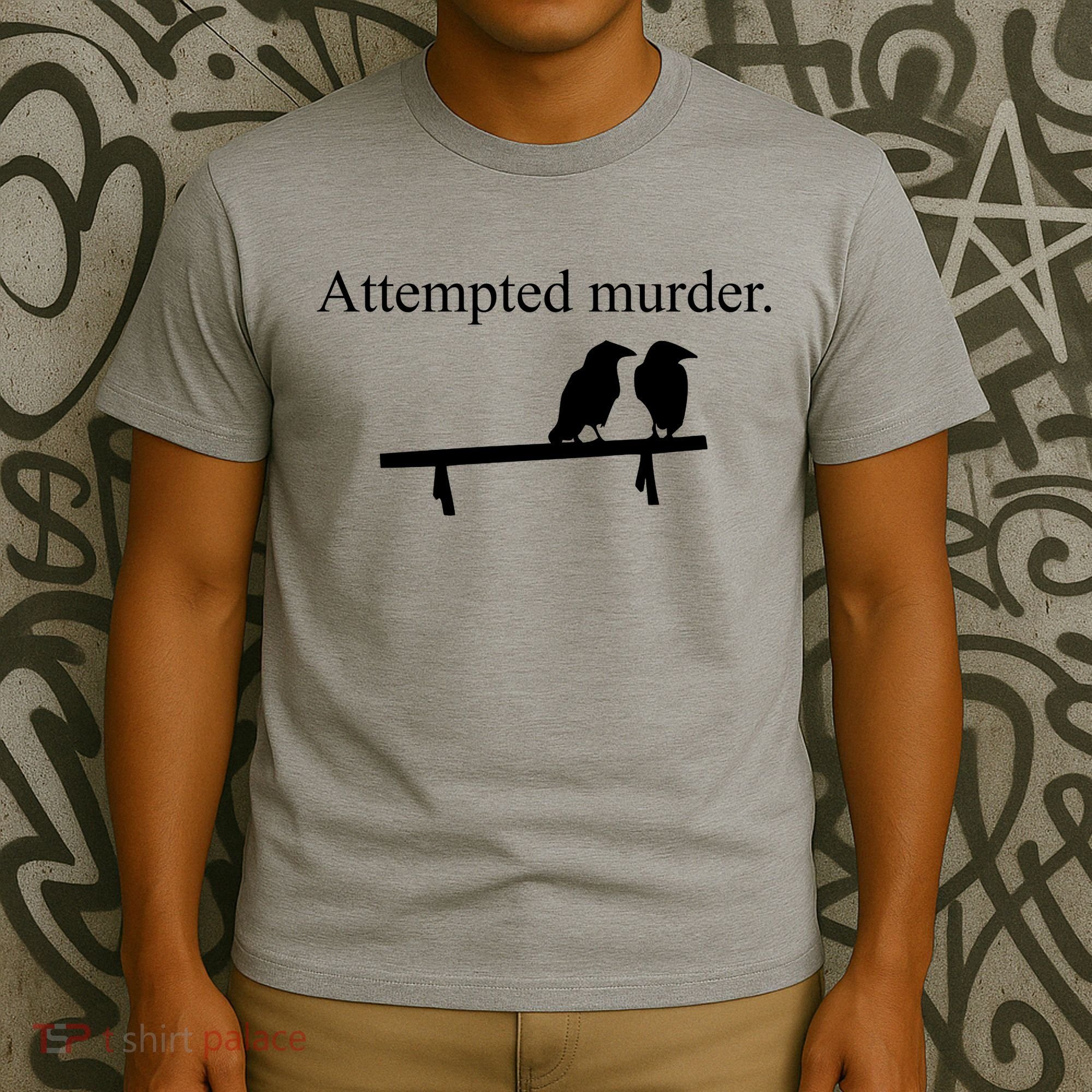 Attempted Murder Of Crows Funny T-Shirt