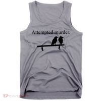Attempted Murder Of Crows Funny Tank Top thumb 0