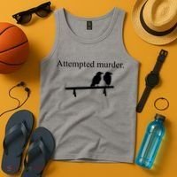 Attempted Murder Of Crows Funny Tank Top thumb 4
