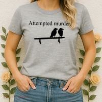Attempted Murder Of Crows Funny Women's T-Shirt thumb 2