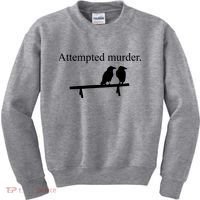 Attempted Murder Of Crows Funny Kids Sweatshirt thumb 0
