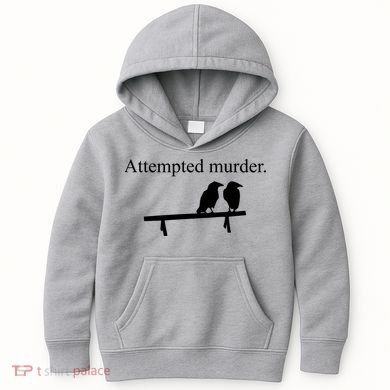 Attempted Murder Of Crows Funny Kids Hoodie